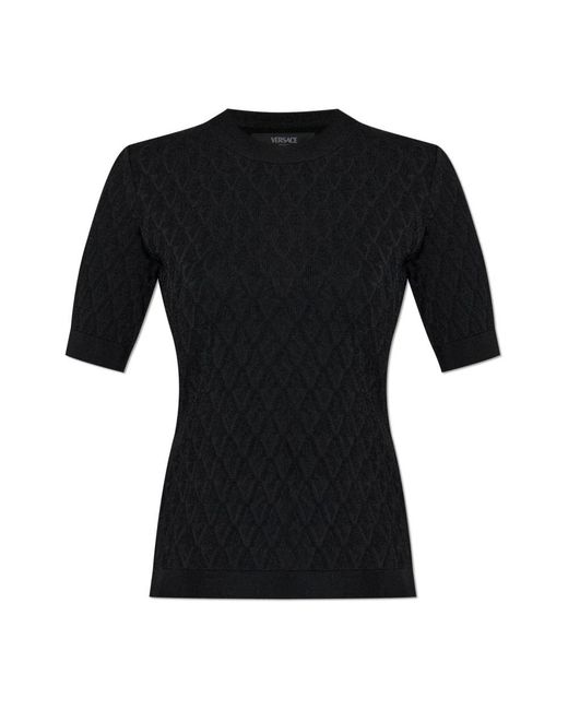 Versace Top Met Z-Logo in het Black