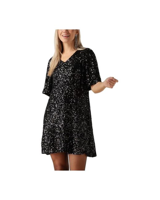 Moves Kleedjes ,Zwart ,Zwarte Mini Jurk Manalina in het Black