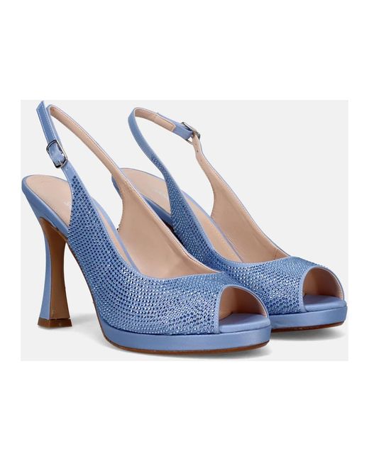 Sangiorgio Blue High Heel Sandals