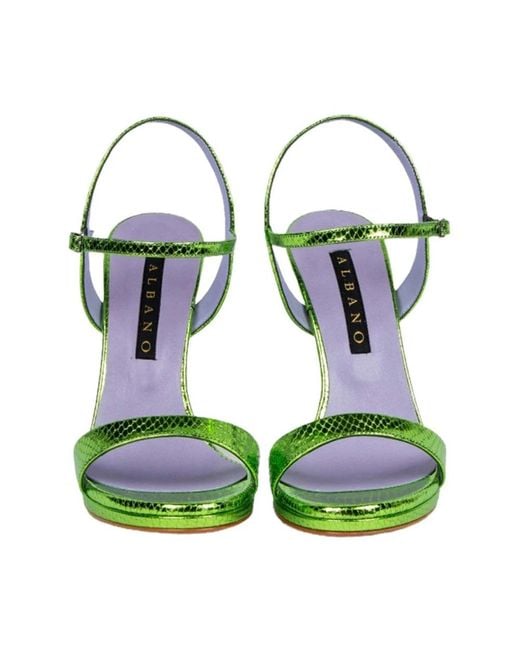 Albano Green High Heel Sandals