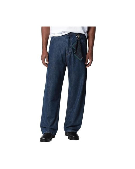 DARKPARK Blue Loose-Fit Jeans for men