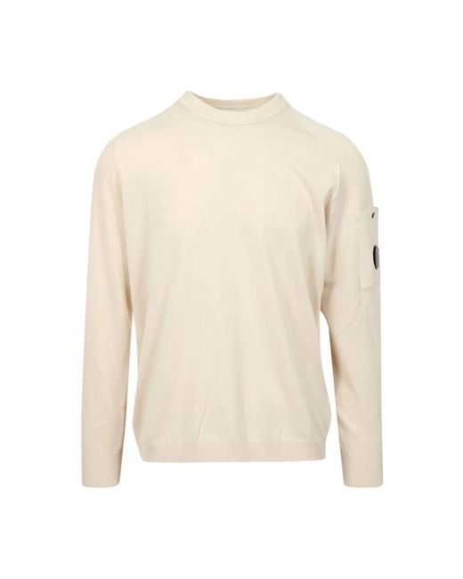 C P Company White Round-Neck Knitwear for men