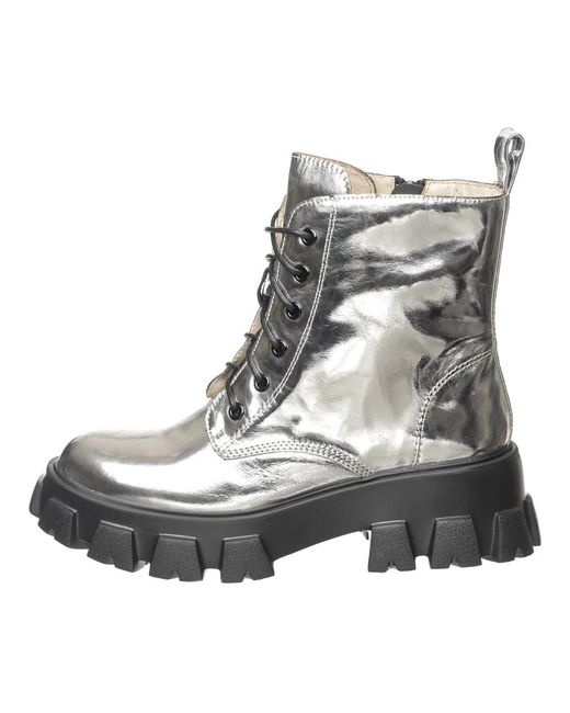 Lace-Up Boots CESARE GASPARI de color Gray