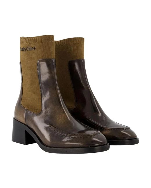 See By Chloé Brown Mallory Boots