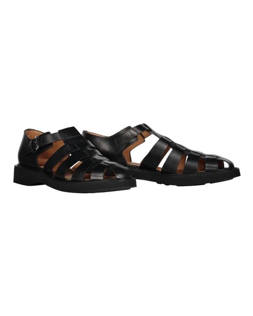 Flat Sandals di Church's in Black da Uomo