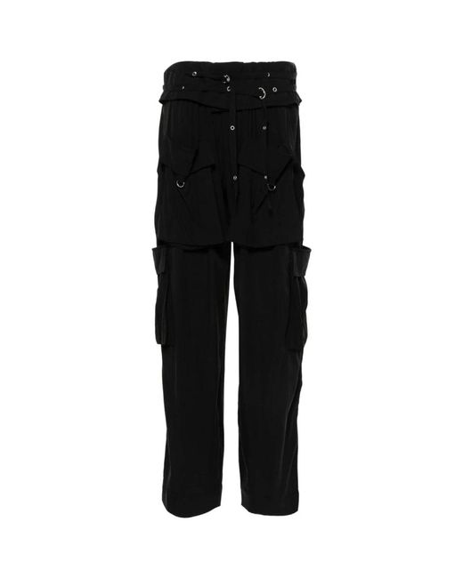 Isabel Marant Black Straight Trousers