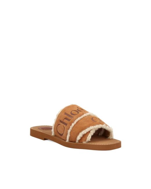 Chloé Sliders in het Brown