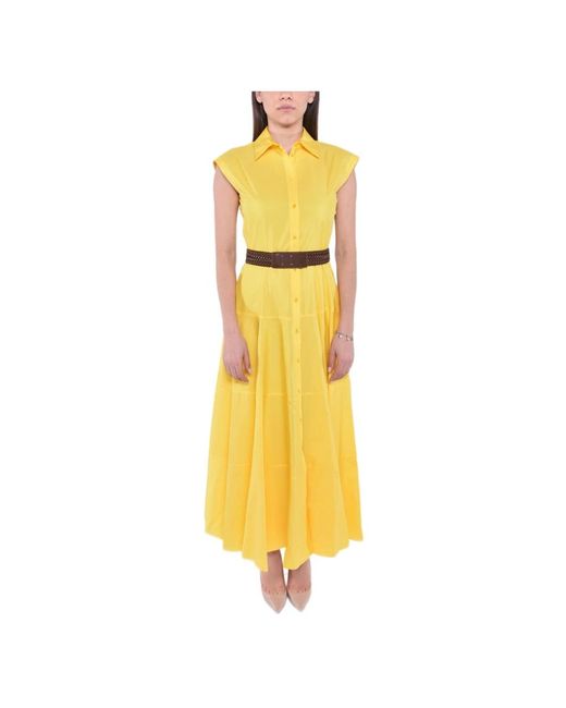 Max Mara Studio Yellow Shirt Dresses