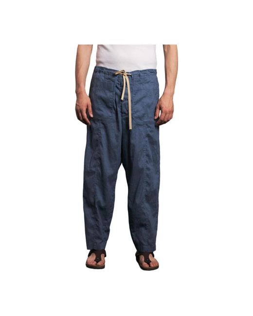 Barena Blue Straight Trousers for men