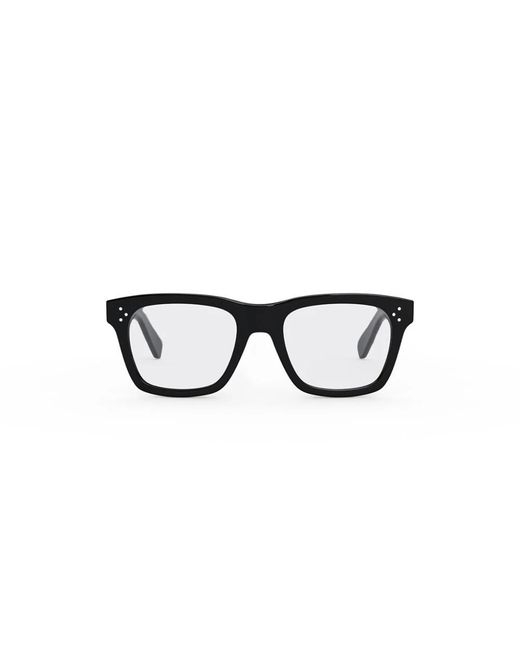Céline Accessoires ,Zwart ,Rechthoekige Zwarte Bril Met Meekleurende Glazen in het Black
