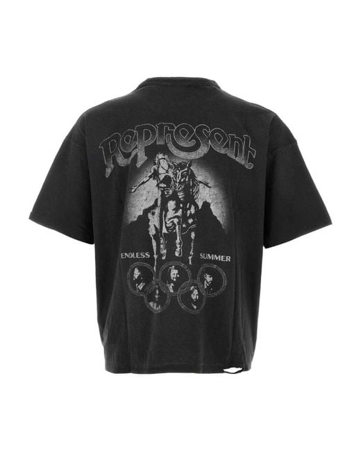 Represent Black T-Shirts for men