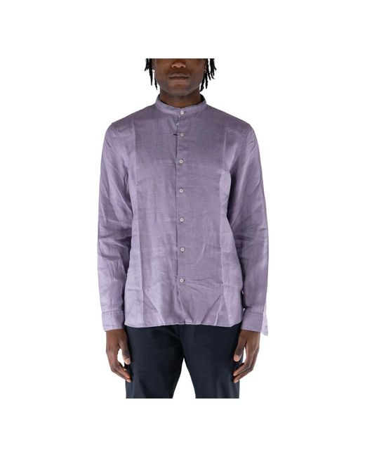 Camicia lino coreana di Timberland in Purple da Uomo