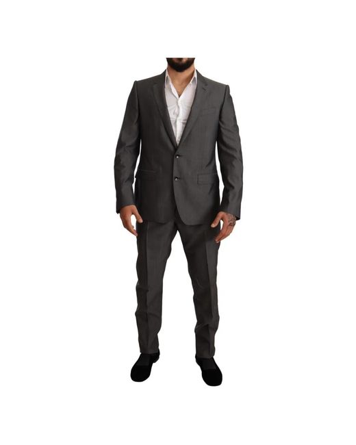 Dolce & Gabbana Black Single Breasted Suits for men