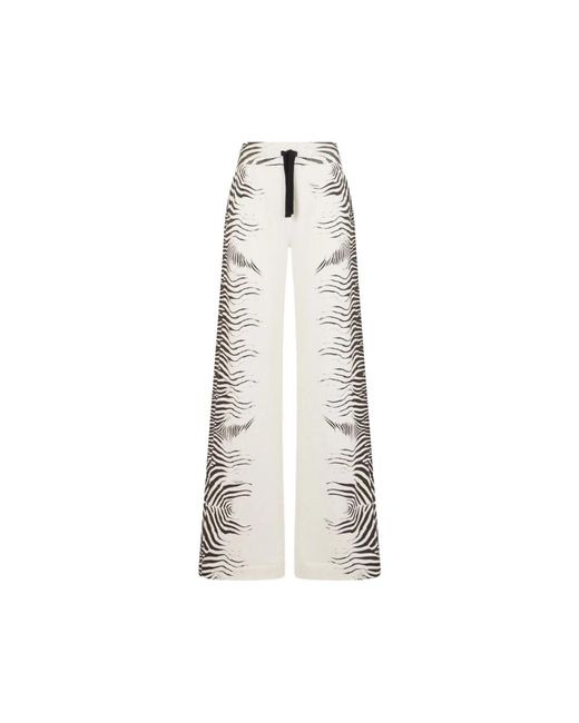 Roberto Cavalli Zebra Print Broek in het White