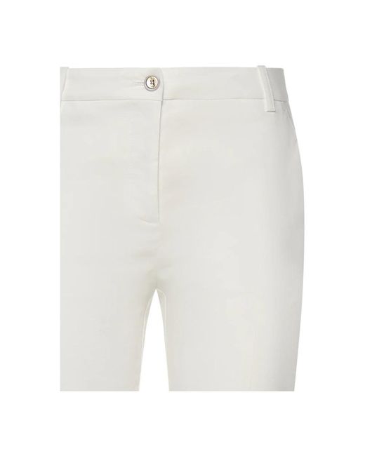 Pinko White Slim-Fit Trousers