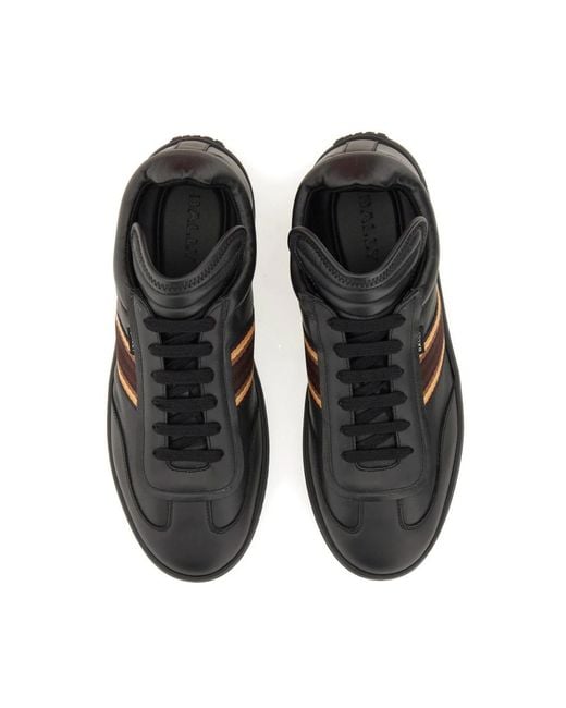 Bally Black Luxurious Leather Sneakers for men