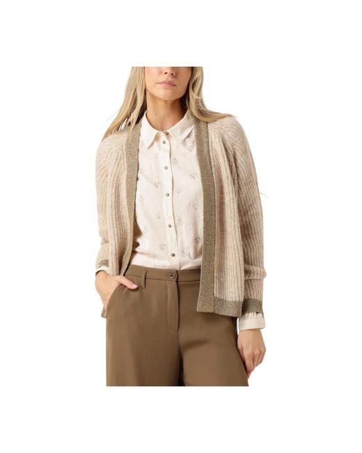 Summum Truien & Vesten ,Wit ,Alpaca Blend Gebreid Vest in het Natural