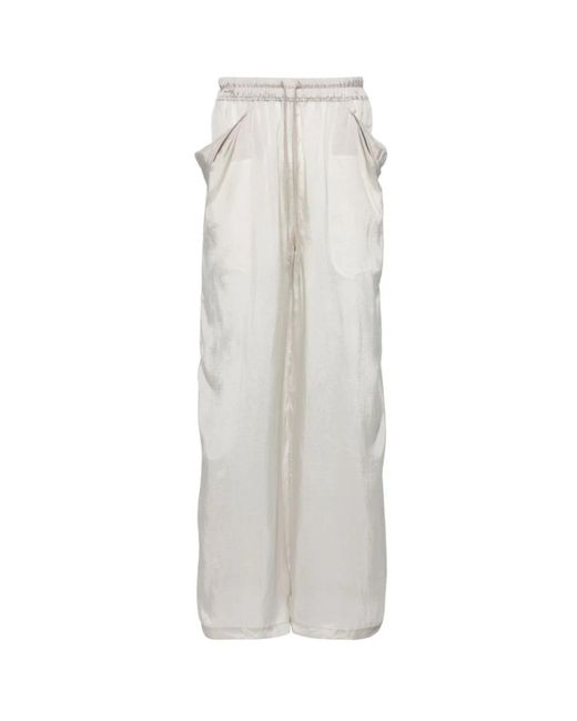 Trousers > wide trousers Rick Owens pour homme en coloris White