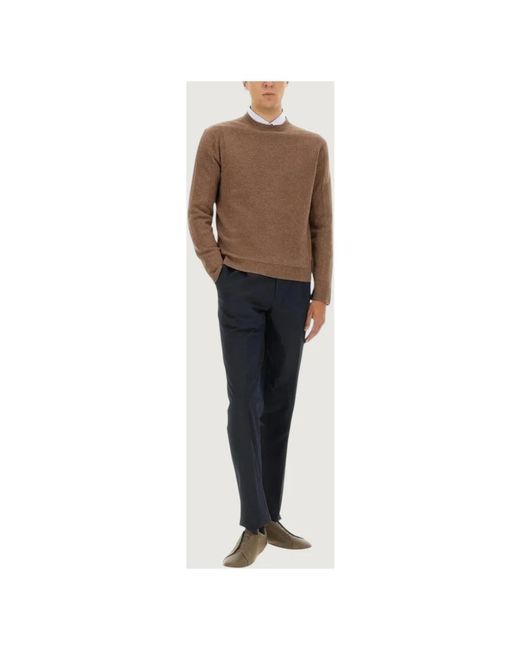 Zegna Brown Round-Neck Knitwear for men