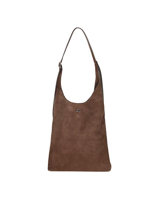 Courreges Brown Shoulder Bags