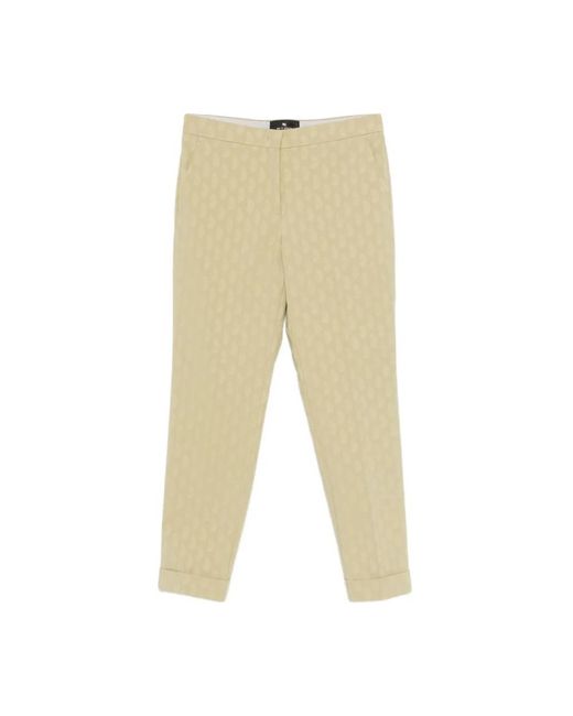 Etro Natural Cropped Trousers