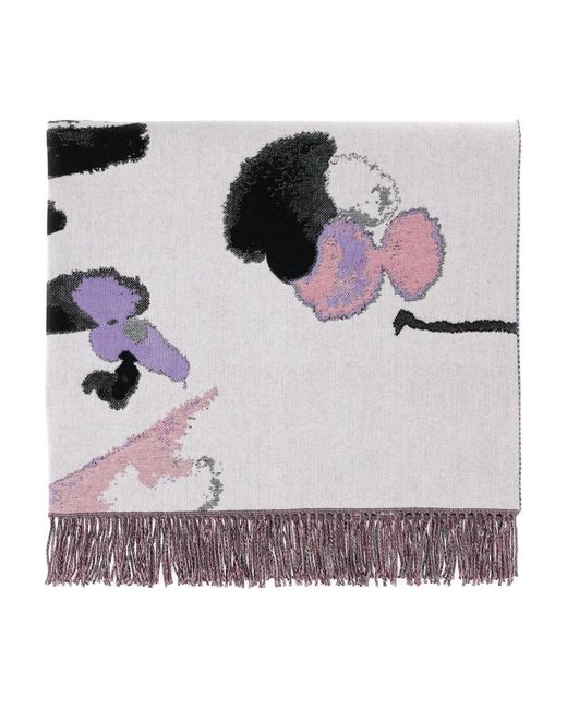 McQueen White Winter Scarves