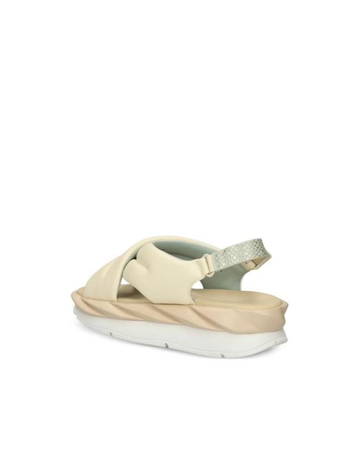 4Ccccees Natural Flat Sandals