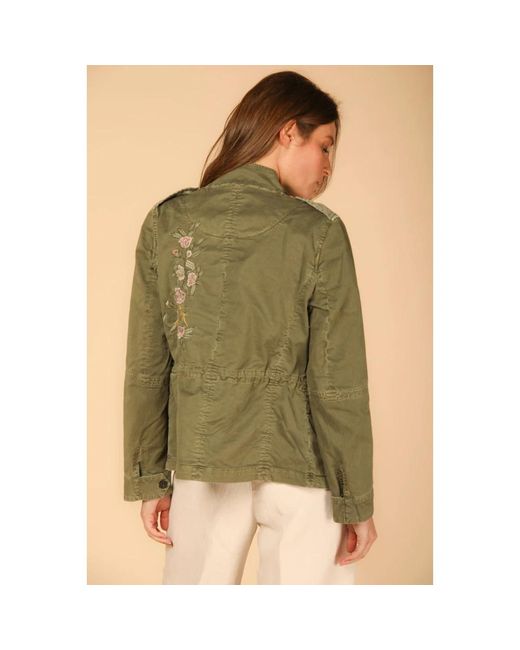 Mason's Green Eva field jacket mit stickerei