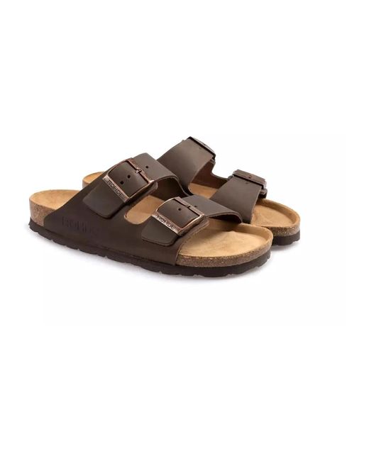 Rohde Schoenen ,Bruin ,Suède Bruine Damessandaal Met Twee Banden in het Brown