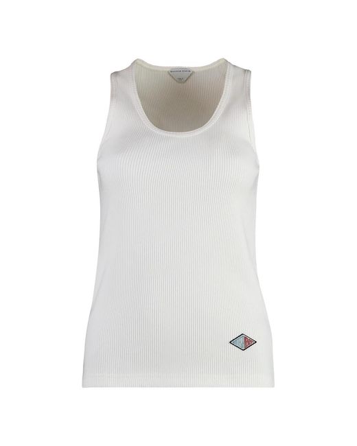 Bottega Veneta White Cotton Tank Top