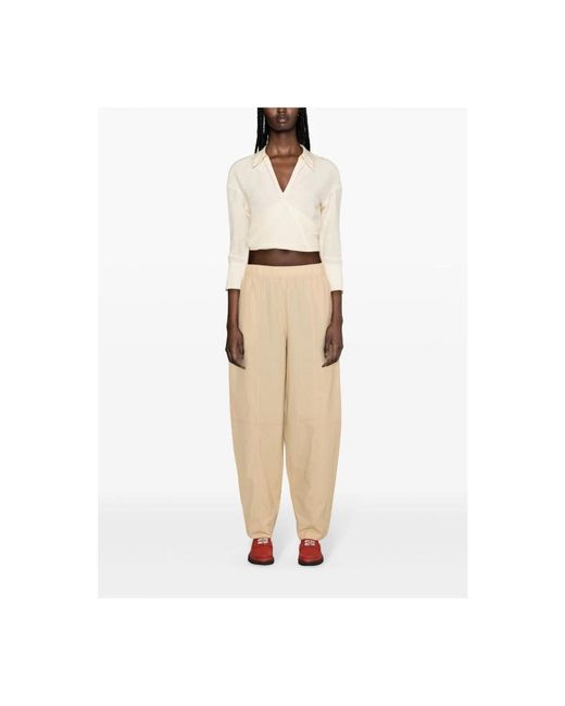 Ganni Natural Wide Trousers
