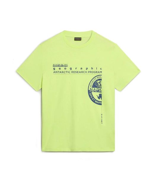 T-shirt a maniche corte manta di Napapijri in Green da Uomo