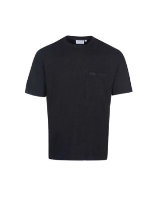 Calvin Klein Klassisches Schwarzes Herren T-Shirt in Black für Herren