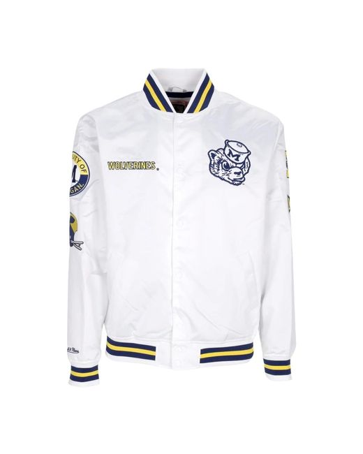 Mitchell & Ness White Bomber Jackets for men