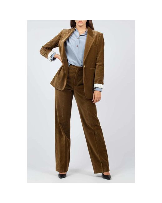Alysi Brown Suit Trousers