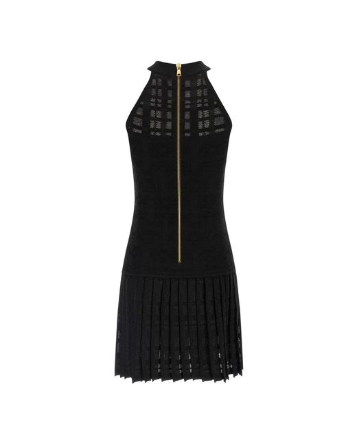 black american dressing style Balmain Girls Black and White Logo Knit Dress (Mini-Me)  Petit New York