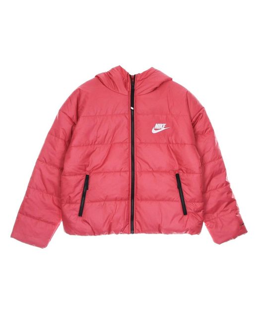Nike Fitness ,Roze ,Polyester Repel Classic Hooded Down Jacket in het Pink