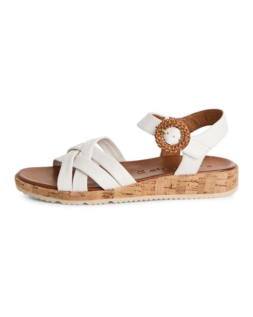 Tamaris Brown Flat Sandals