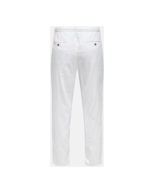 Only & Sons White Chinos for men