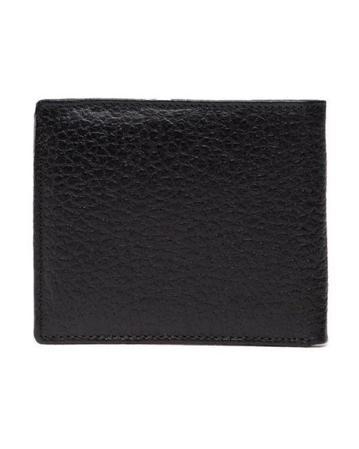 Blauer Accessoires ,Zwart ,Leer Hammered Logo Portemonnee in het Black voor heren