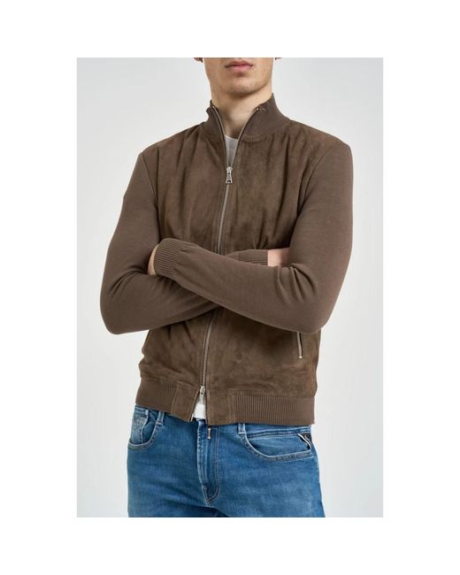 Bomboogie Brown Leather Jackets for men