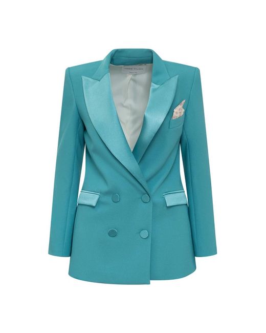 HEBE STUDIO Bianca Cady Blazer in het Blue