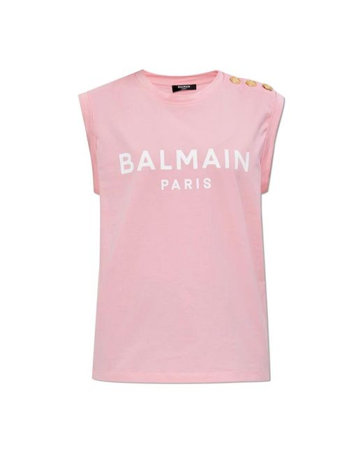 Balmain Pink Rosa t-shirts und polos