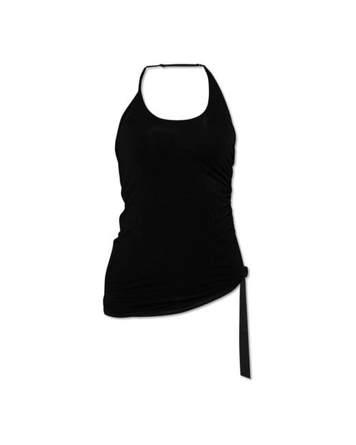 Sleeveless Tops Helmut Lang de color Black