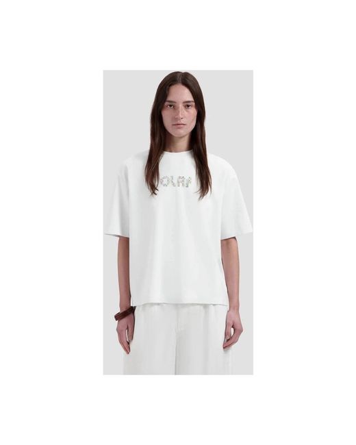 Olaf Hussein Dotted Tee in het White