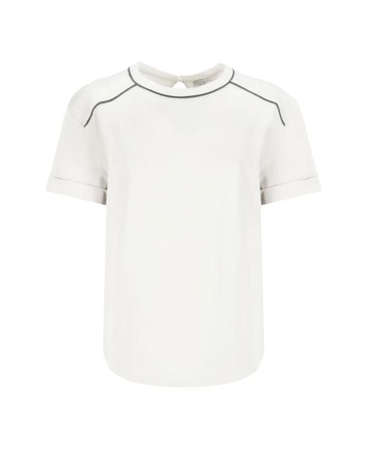 T-Shirts Brunello Cucinelli de color White