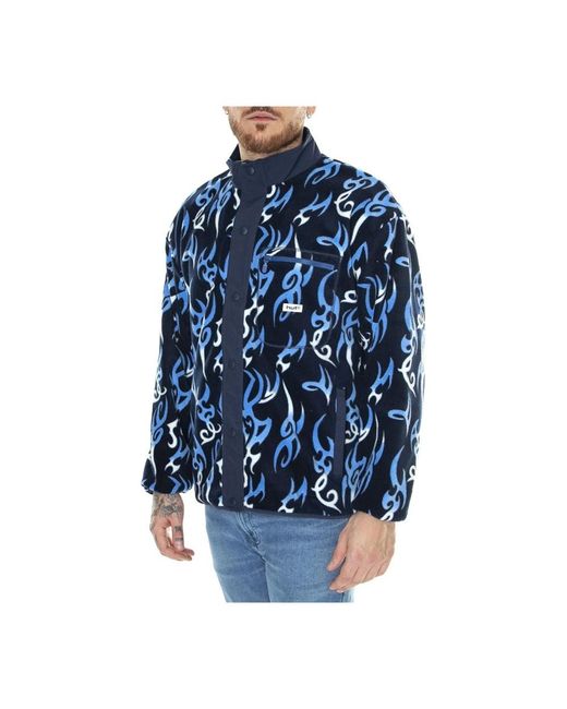 Light Jackets Huf de hombre de color Blue