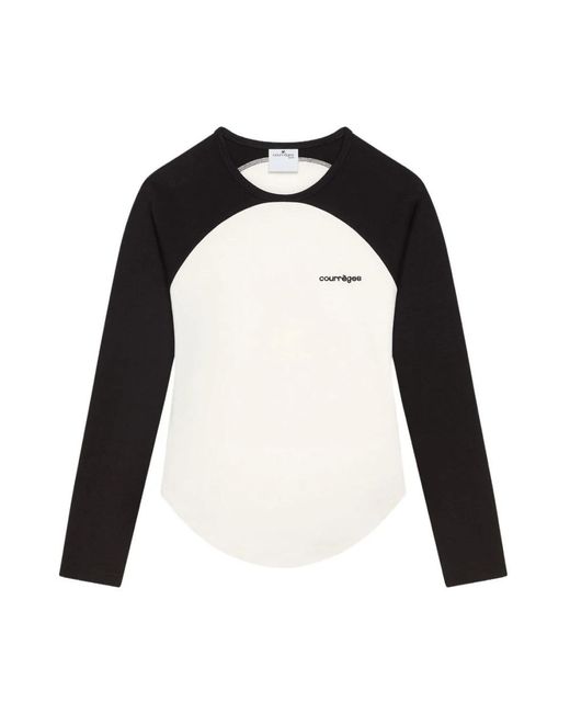 Courreges Black Long Sleeve Tops