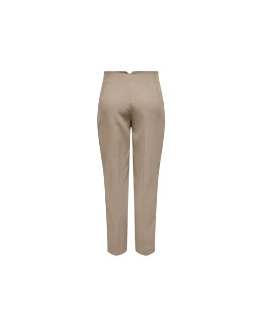 ONLY Broeken ,Polyester Hoge Taille Life Broek Grijs in het Natural