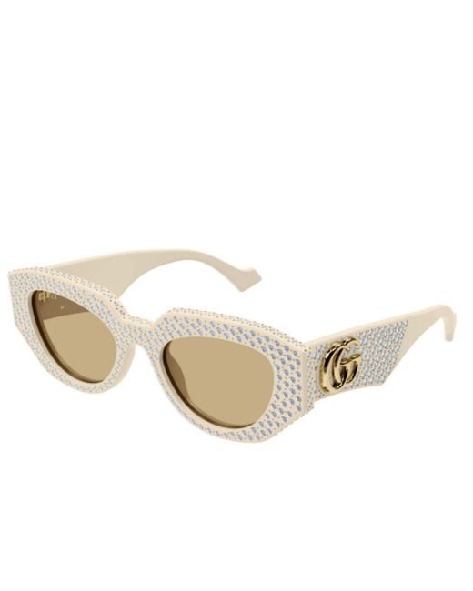 Gucci Modieuze Zonnebril in het Metallic